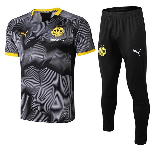 Camiseta Entrenamiento Borussia Dortmund Conjunto Completo 2018-2019 Gris Negro